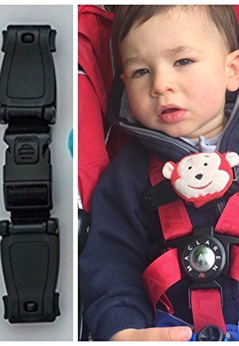 Correa para cinturón y arnés de seguridad de silla de bebé, con cierre de clip, sistema antiescape.Evita que los brazos se salgan del arnés.