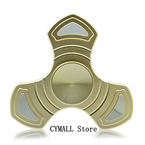 Fidget Tri-Spinner,CYMALL Sensory Fidgets Autism ADHD Hand Spinner Anti Stress Funny gifts metal EDC Rotation Fidgets Hand Spinner Toys Increase Focus Keep Hands Busy (Gold)