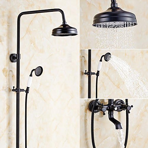 RY-Black antique faucets Kit Continental Shower Head Kit Full brass tap shower