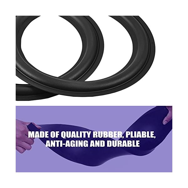VBESTLIFE Gummiränder,8 inch Lautsprecher Surround Reparatur Gummi Woofer Edge Ersatzteile,2 stücke – Bild 3