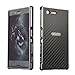 Produktbild SPAK Sony Xperia XZ Premium 5.5" Hülle,Aluminium Metallrahmen + Carbon Fiber Case Cover Back Panel Stoßfeste Abdeckung für Sony Xperia XZ Premium (Schwarz)