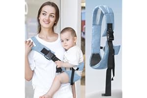 LIUYIDM Sling Bébé Multifonction Porte Bébé Hanches côté Réglable Baby Carrier Echarpes de Portage, Portable Adapté aux Nourrissons et aux Jeunes Enfants de 6 à 48 Mois(Bleu)