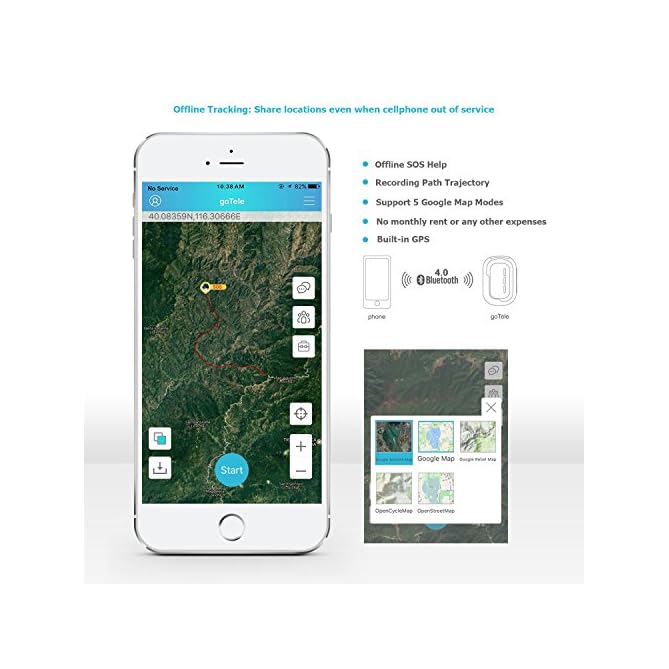 goTele GPS Tracker Hiking Hunting Offgrid GPS Children and Pets Trackers No Monthly Fee No