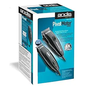 Professional Andis Speed Master Clipper + Pivot Pro Trimmer Black +4oz Oil Combo No.141
