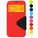 Produktbild Roar Galaxy Note 8 Handyhülle, Handy Tasche, Flip Case Schutzhülle, Bookcase Handytasche, Premium Etui mit Fenster für Samsung Galaxy Note 8, Rot