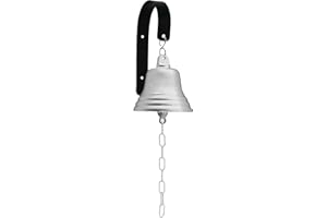 Assorted Collections Barzubehör für Zuhause, Kneipen-Handglocke –Wandmontierte Barglocke, nautische Dekoration –Silberne Kettenglocke mit klaren, lauten Tönen, ideal für Weihnachten, Empfänge, Kneipen