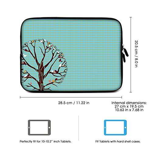 SIDORENKO Tablet PC Tasche f  r 10 - 10 1 Zoll   Universal Tablet Schutzh  lle   H  lle Sleeve Case Etui aus Neopren  Blau