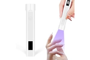 LOPHE Lámpara de Uñas UV de Mano, Secador de Uñas Portátil USB, Recargable Mini Lámpara de Uñas Led UV, Lampara UV LED Uñas Regalo para Salón de Bricolaje en Casa para Mujeres, Blanco