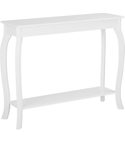 Tavolo Consolle A 3 Cassetti Vintage - In MDF E Legno Di Pino, Bianco, Misure 78x100x35 Cm