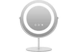 LIFEZEAL Lusterko kosmetyczne z oświetleniem LED, 3 kolory światła, lustro łazienkowe z powierzchnią chroniącą przed wybuchem, lusterko do golenia do domu