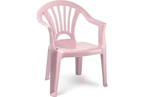 COSHANO Silla Infantil para niños y niñas apilables para Interior y Exterior de plástico, Ideal para jardín, terraza, habitación de los niños (Rosa Palo)