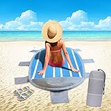 【DES DISEÑO CONVENIENTE Y PORTÁTIL】 - ¡Esta manta de playa también se puede doblar fácilmente en la bolsa de mano adjunta para que la pueda llevar en la mano!