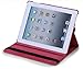 Produktbild Apple iPad Mini 4 Leder Smart Ständer 360 Rotate Case Cover Beutel (dunkel pink)
