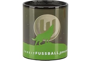 BOBALIFE BUBBLE TEA IN THE MAKING VfL Wolfsburg Keramik Zaubertasse Tasse Magic Mug Schwarz-Grün WOLF / LOGO MOND 0,3 l Schriftzug: Arbeit Fussball Leidenschaft