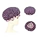 G2PLUS 3PCS Reusable Shower Caps Women's Stylish Spa Cap New Arrival Double Layers Bathing Hat (Polka Dots on Red)