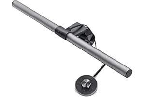 BenQ ScreenBar Plus lampe de bureau LED pour écran PC, Alimentée par USB, Gain d'espace, Eclairage intelligent, Protection des yeux