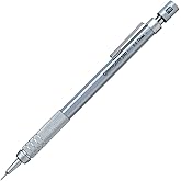 Pentel GraphGear 500 0.5 MM HB Mechanical Pencil | Lead Of Grade HB | Mini Interchangeable Eraser With Push Mechanism | Silve