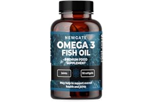 NEWGATE LABS Omega 3 Fish Oil 90 Softgels 1000mg, EPA 180mg, DHA 120mg - Premium Nutritional Supplement