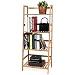 Produktbild HOMFA Bambus Standregal 4 Ablage Bücherregal Badregal Blumenregal Küchenregal feuchtigkeitsbeständig Gartenregal 116x48x32cm