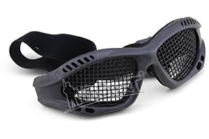 OAREA Lunettes de Soleil Tactiques Lunettes de Soleil de Protection extérieure avec Treillis métallique en Acier pour CS War Game Airsoft Paintball Safety Eyewear