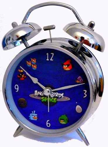 Official Licensed GENUINE Angry Birds SPACE 6.5"/16.5 cm Tall Alarm Clock - Licensed Angry Birds Merchansdise