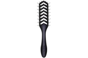 Jack Dean by Denman D200 Flexible Vent Brush for Blow Drying - Styling Hair Brush for Wet Dry Curly Thick Straight Hair - For Women and Men (Black)
