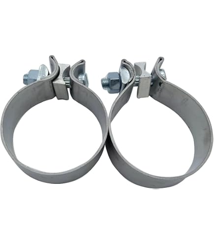 4-Pack 3" Stainless Steel Exhaust Lap Joint Clamps - Narrow Band Butt Clamp / Muffler Seal