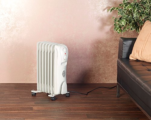 Sichler Haushaltsgeräte Öl-Radiator mit 7 Rippen, Thermostat mit 3 Heizstufen, 1.200 W - 3