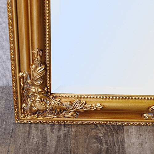 Wandspiegel GOLD Antik BAROCK DESIGN SPIEGEL POMPÖS HOLZRAHMEN Bessa 140x50cm - 7
