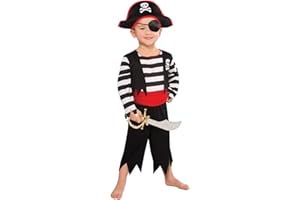 amscan Childs Boys Deckhand Pirate Book Day Week Fancy Dress Costume