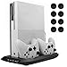 Produktbild Lictin Xbox One S Vertikaler Ständer Lüfter mit Dual Ladestation für 2 Xbox One S Controller + 8 Silikon Daumen für Xbox One S Controller (nur für ORIGINAL Akku geeignet)