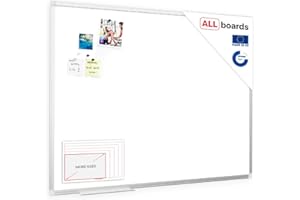 ‎ALLBOARDS ALLboards Magnetisches Whiteboard 120x80cm Magnettafel mit Aluminiumrahmen und Stifteablage, Weiß Magnetisch Tafel, Trocken Abwischbar, Wiederbeschreibbar Weißtafel