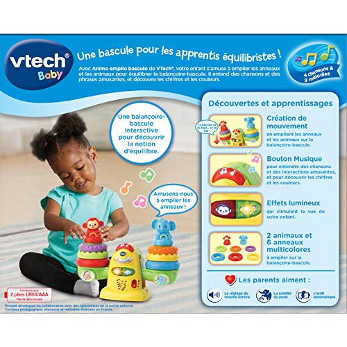 VTech- ANIMO EMPILO BASCULO Baby Premier Age, Jouet A EMPILER, 80-513805, Multicolore – Image 6