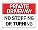Produktbild Berg67Pater Private Auffahrt zu oder Turning Schild Dekoration 20,3 x 30,5 cm Aluminium Metall blechschild Teller