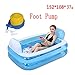 Produktbild Umwelt- und stilvolle aufblasbare Badewanne Familie Schlauchboot Bad aufblasbarer Swimmingpool verdicken Isolierung Baby-Swimmingpool Bad Kunststoff Falten Badebottich-Ozean-Ball Pool Planschbecken Wasserspielplatz Transparent YANGFF- Aufblasbare Pools ( ausgabe : Foot Pump )