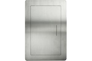 HACO Porte de vérification exclusive en acier inoxydable brossé avec cadre de montage NDE 300 x 200 mm