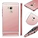 Produktbild Honor 5X Hülle, MOMDAD Spiegel Transparent Kristall Crystal Schutzhülle für Huawei Honor 5X Mirror Metall Zurück Case Cover Ultra Dünn PC Hart Aluminium Abdeckung Telefonkasten Strass Klar Rutschfeste Anti-Kratzer Handy Schutz Tasche Schale Bumper - ROSE Gold