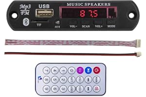 SixOhms Bluetooth MP3 Decoder Module with Remote Control, ABS Plastic, PCB Board, Electronic Components for DIY Speakers, Amplifiers, and Home Audio Systems