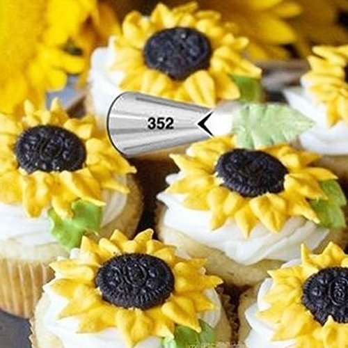 Satz 7pcs Russische Blatt Vereisung Rohrdüsen Kuchendekoration Düsen Tülle Spritzdüse Spritztülle Garniertülle Spitzen DIY Werkzeug - 8