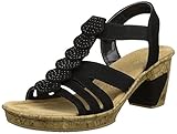 Synthetik Rieker Damen 69702 Offene Sandalen, Schwarz (Schwarz/00), 39 EU
