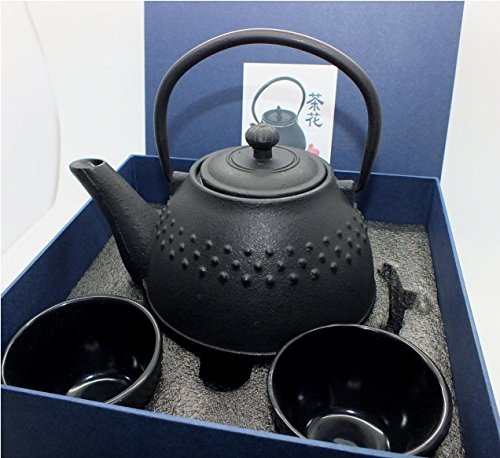 teeblume - Tetera de hierro fundidonset Ongaya 1,0 litros, negro, caja de regalo