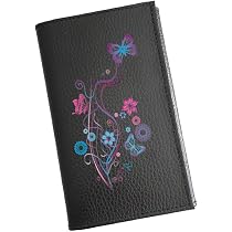 Porte Chéquier En Cuir Chat Pour Femme - Noir - Compartiments Cartes Et Papier - Cadeau Original Et Pratique