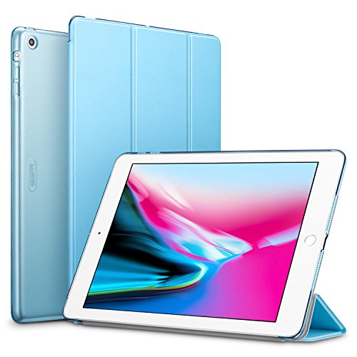 iPad Air Hülle, ESR® Yippee Series Auto aufwachen / Schlaf Funktion Wickelfalz Ledertasche mit Lichtdurchlässig Rückseite Abdeckung Leichtgewicht Schutzhülle für iPad Air / iPad 5 (Himmel Blau)