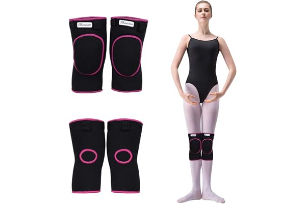 Bezioner Ligament knästöd dans halkfri justerbar knästöd för artrit tennis balett dans yoga rugby basket löpning rosa M