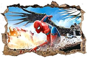KIBI STORE Spiderman 3D Pegatinas Spiderman Pegatinas Decorativas Pared Spiderman Pegatinas de Pared de Spiderman Para Niños Decoración de la Pared Stickers Spiderman