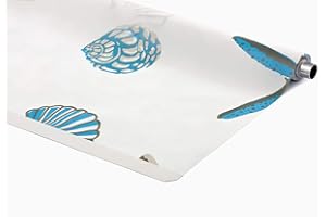 KS Handel 24 ERSATZROLLE HALB-Kassetten DUSCHROLLO ALLE Designs 7 Breiten EINFACHER WECHSEL (140x240 cm, Oceanic)