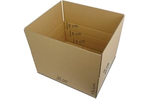 KARTONDEALER 25 Stück Faltkartons Versandkartons optimiert für den Warenversand Kartonversand Aussenmaß: 350x250x150 mm