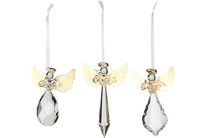 Villeroy & Boch Winter Collage Accessoires Colgantes de vidrio ángel, set de 3 21x11,5x3cm