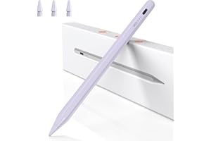 BAZO Lápiz para iPad Apple - 2018-2025 Pencil de 2ª generación de Carga rápida Palm Rejection Sensibilidad Stylus para iPad Pro 13''/12,9''/11''/iPad 6-11(A16).Gen/Mini 5/6.Gen/Air 3/4/M3-Púrpura