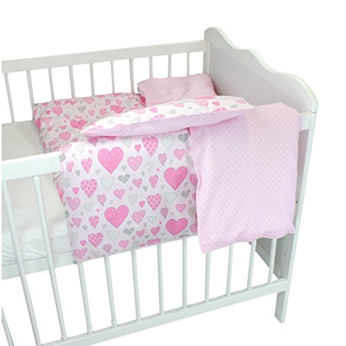 Kinder Bettwäsche 100×135 Wendebettwäsche 2 tlg. Set Babybettwäsche 100% Baumwolle Bettgarnitur - 3